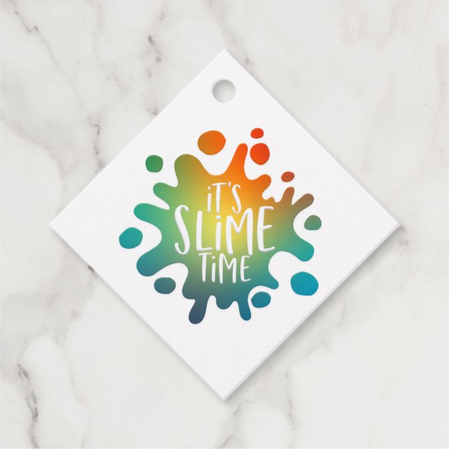 I Liebe Schleim Regenbogen-Schleimhaut Geschenkanhänger (Vorderseite)