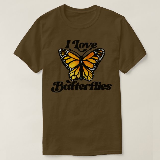 I Liebe Schmetterlinge T-Shirt (Design vorne)