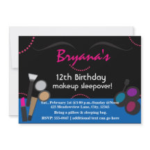 I Liebe Schminken Swirl Geburtstagsfeier Einladung