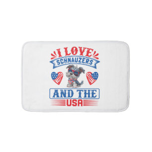 I Liebe Schnauzers und die USA Badematte