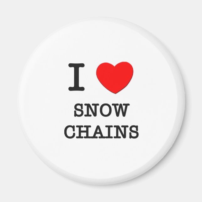 I Liebe Schneeketten Magnet (Vorne)