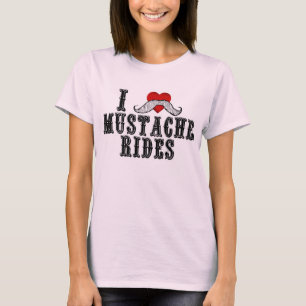 I Liebe-Schnurrbart-Fahrten T-Shirt