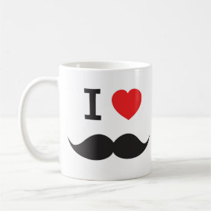I Liebe-Schnurrbart Tasse