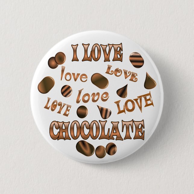 I Liebe-Schokolade Button (Vorderseite)