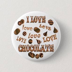 I Liebe-Schokolade Button