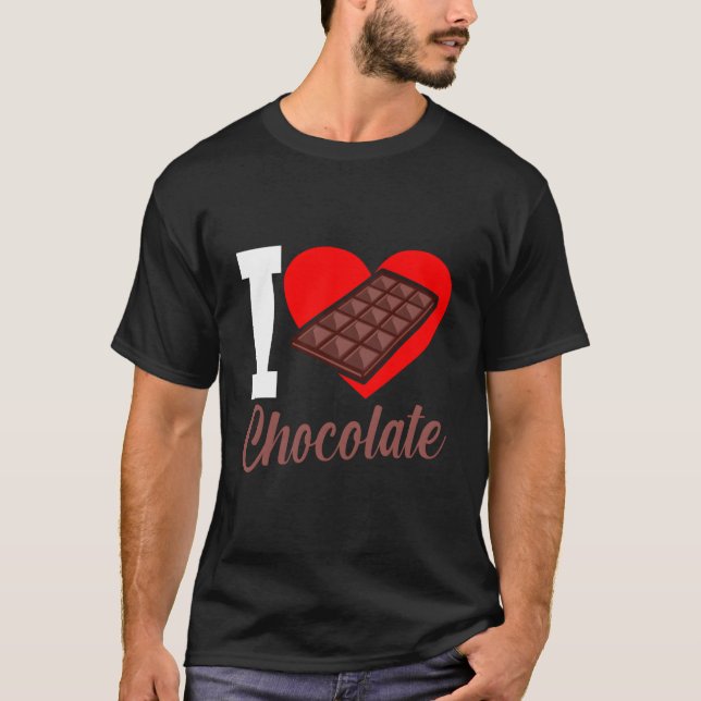I Liebe Schokolade Eater T-Shirt (Vorderseite)
