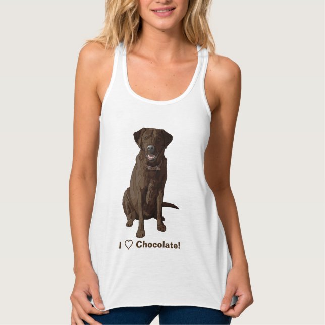 I Liebe Schokolade Labrador Retrievers Tank Top (Vorderseite)