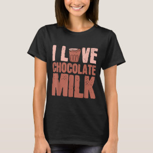 I Liebe Schokolade Milchessen Lover Quotes Grab T-Shirt