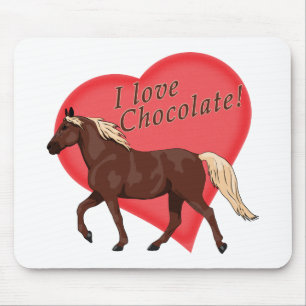 I Liebe Schokolade Rocky Mountain Pferd Mousepad
