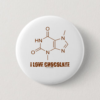 I Liebe Schokolade (Theobrominchemikalien) Button