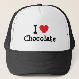 I Liebe Schokoladenherz T - Shirt Truckerkappe