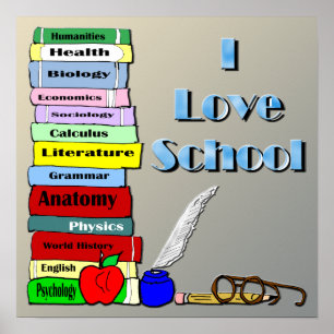I Liebe School Poster