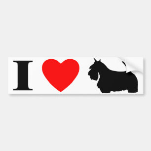 I Liebe-schottischer Terrier-Autoaufkleber Autoaufkleber