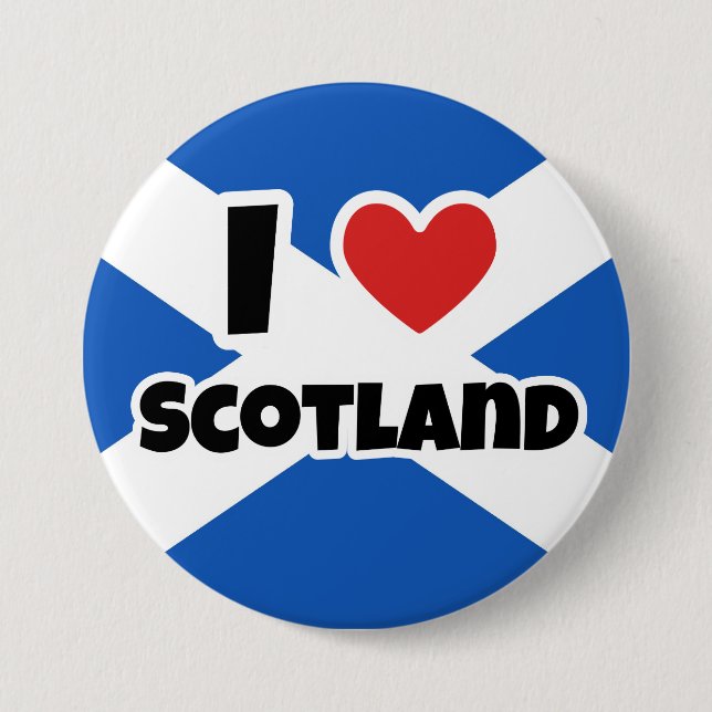 I Liebe Schottland Button (Vorderseite)