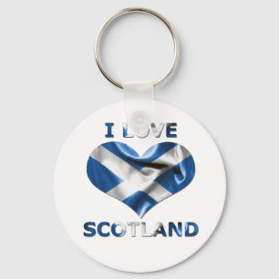 I Liebe Schottland Herzenflagge Schlüsselanhänger