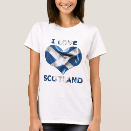 I Liebe Schottland Herzenflagge T-Shirt