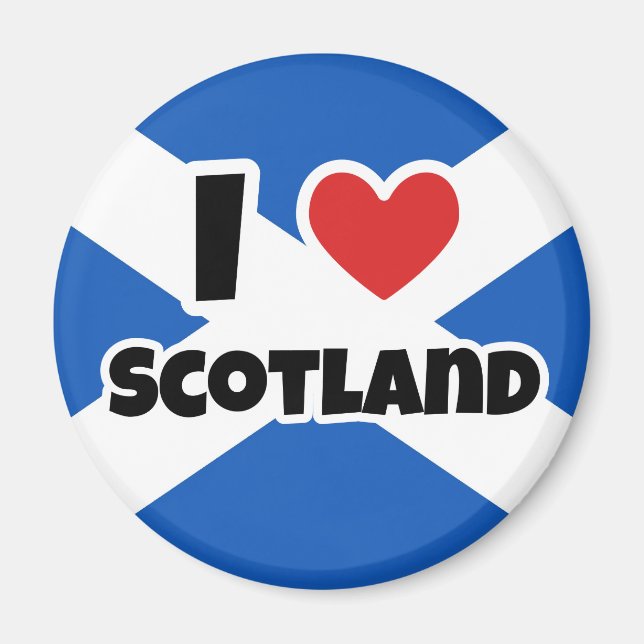 I Liebe Schottland Magnet (Vorne)