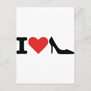 I Liebe Schuhe Postkarte