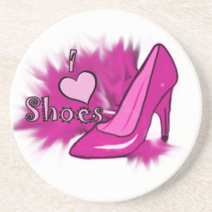 I Liebe-Schuhe Sandstein Untersetzer