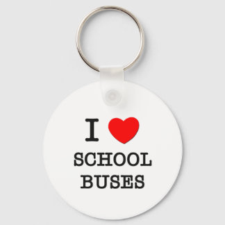 I Liebe Schulbusse Schlüsselanhänger