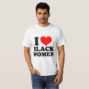 I Liebe-schwarze Frauen T-Shirt