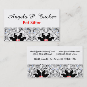 I Liebe Schwarze Katzen Kaleidoskop Visitenkarte