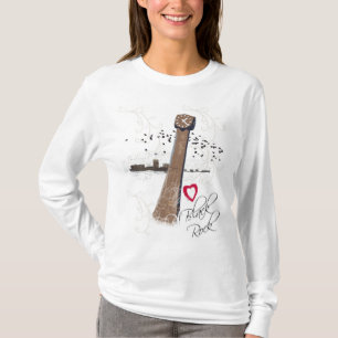 I Liebe-schwarzer Felsen T-Shirt