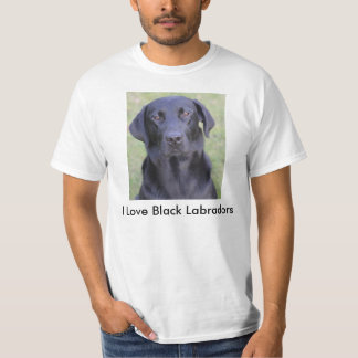 I Liebe schwarzes Labradors T-Shirt