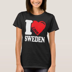 I Liebe Schweden Heimat schwedische Flagge Schwede T-Shirt