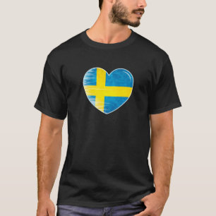 I Liebe Schweden Meine Zuhause Mein Land Herz Schw T-Shirt