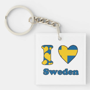 I Liebe Schweden Schlüsselanhänger