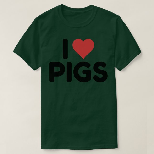 I Liebe Schweine Prämie 3042 T-Shirt (Design vorne)