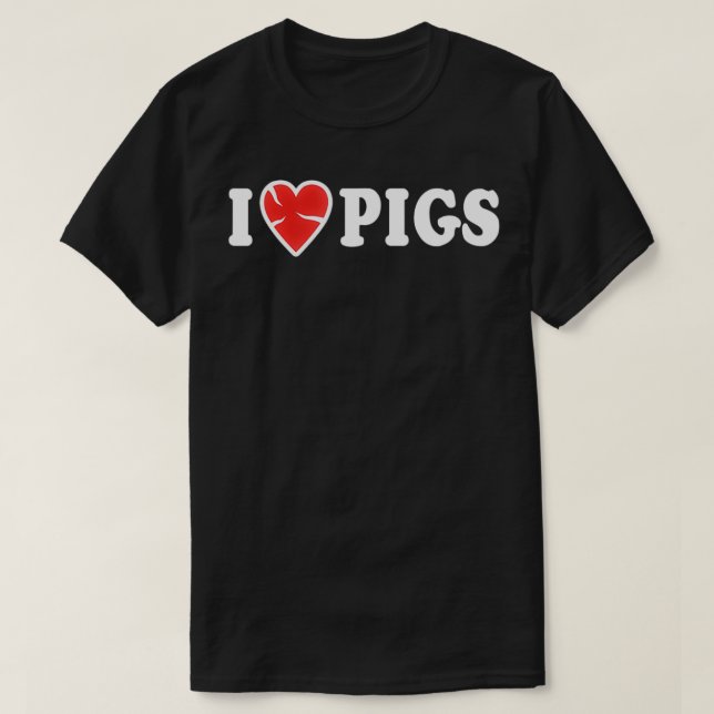I Liebe Schweine Redewendungen Funny Beef Sprichwo T-Shirt (Design vorne)