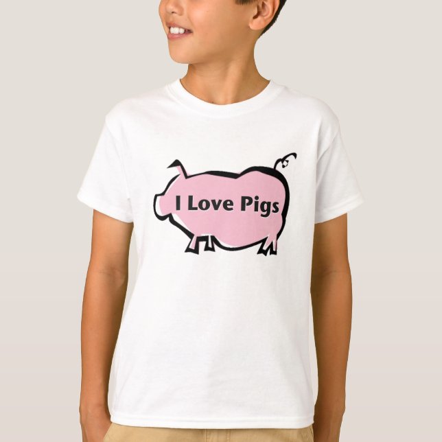 I Liebe-Schweine T-Shirt (Vorderseite)