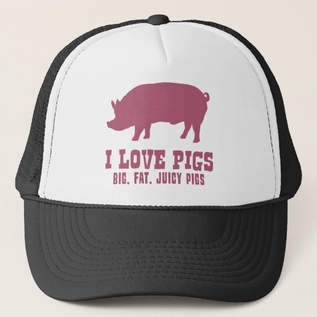 I Liebe-Schweine Truckerkappe (Vorderseite)