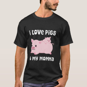 I Liebe Schweine und meine Mama Mama Mama Mutter M T-Shirt
