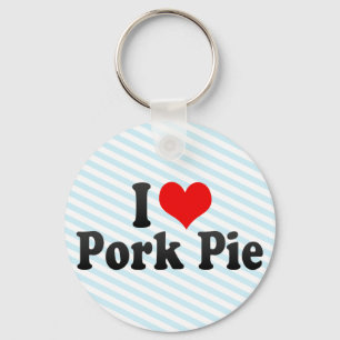 I Liebe-Schweinefleisch-Torte Schlüsselanhänger