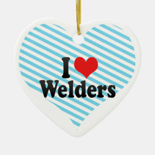 I Liebe-Schweißer Keramik Ornament