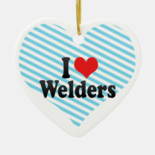 I Liebe-Schweißer Keramik Ornament (Vorne)