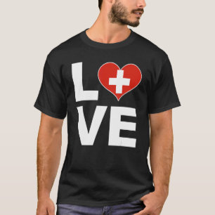 I Liebe Schweiz Hörflagge Schweiz T-Shirt
