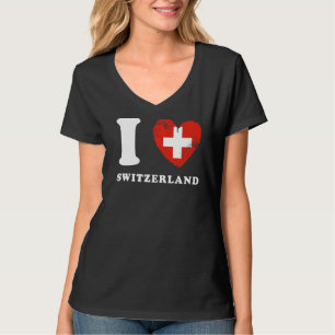 I Liebe Schweiz Hörflagge Schweiz T-Shirt