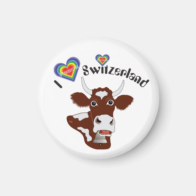 I Liebe Schweiz Magnet (Vorne)