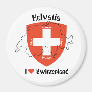 I Liebe Schweiz Magnet