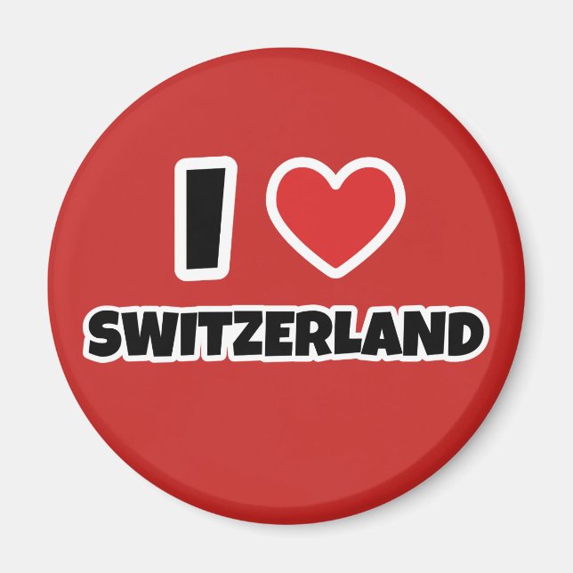 I Liebe Schweiz Magnet (Vorne)