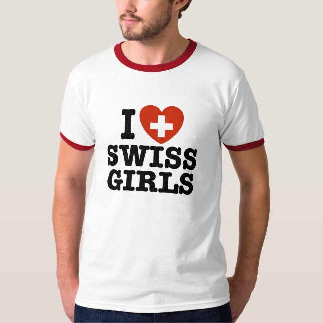 I Liebe Schweizer Girls T-Shirt (Vorderseite)