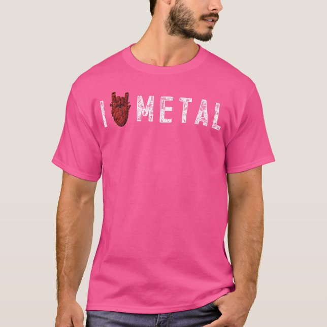 I Liebe Schwermetall T-Shirt (Vorderseite)