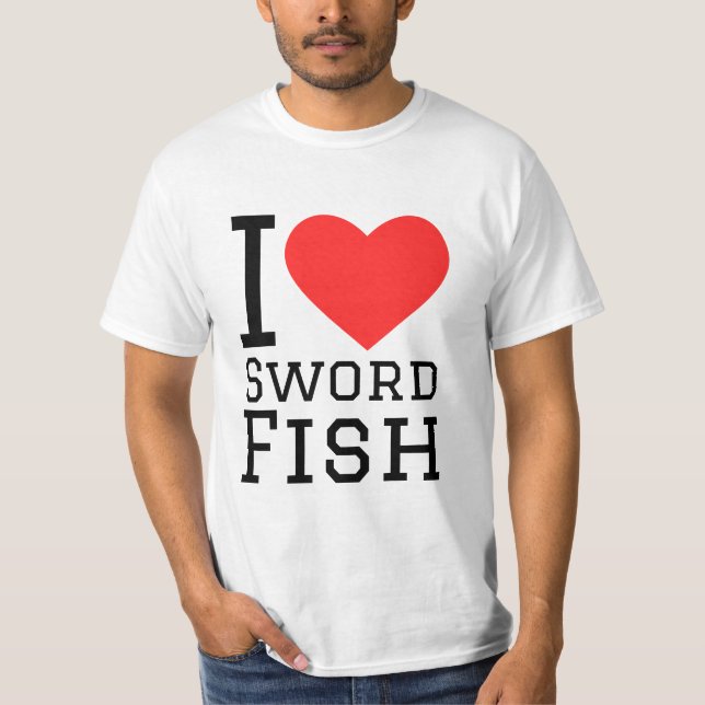 I Liebe Schwertfisch T-Shirt (Vorderseite)