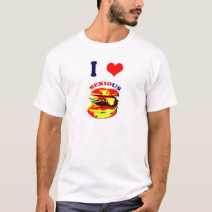 I Liebe Schwerwiegende Burger T-Shirt