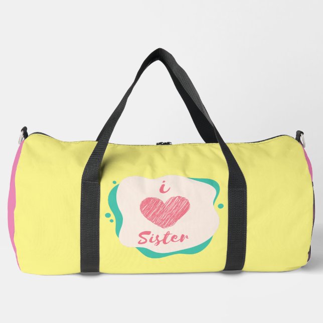 I Liebe Schwester Duffle Bag (Vorderseite)