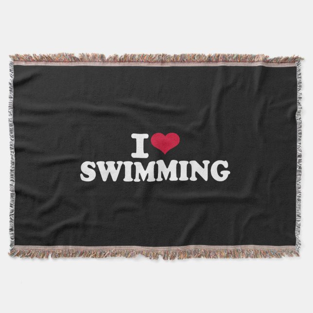 I Liebe schwimmen Decke (Vorderseite)
